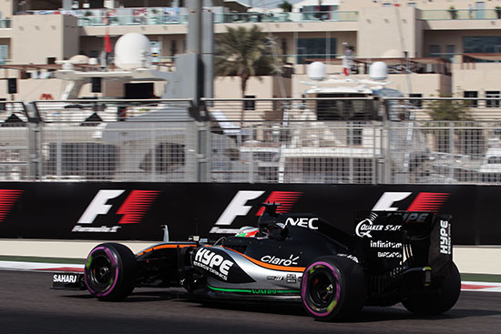 Extra Hype Energy branding Featured On Sahara Force India’s Cars at the Abu Dhabi GP